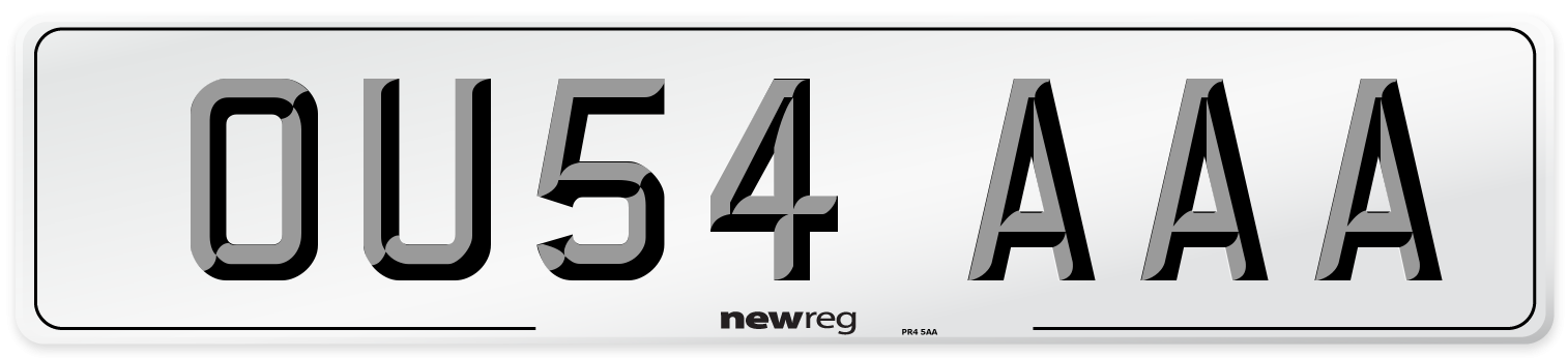 OU54 AAA Number Plate from New Reg